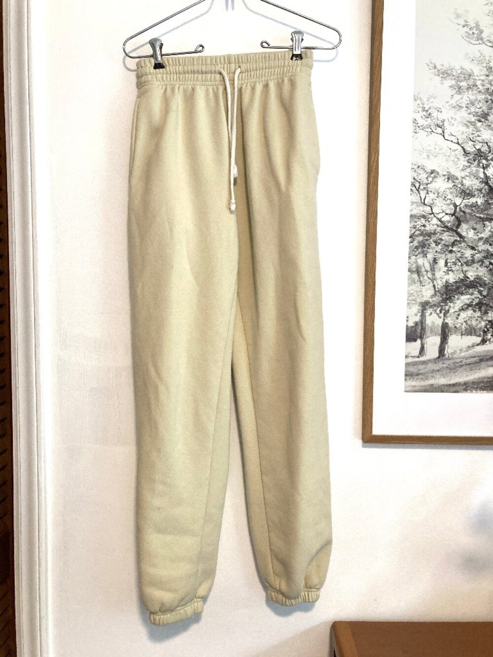 Out From Under Cream Joggers Sweatpants XS